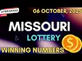 Missouri Midday Lottery Results For - 06 Oct 2025