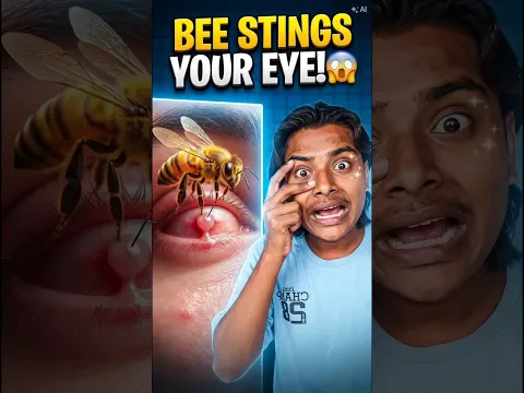 What Happens If A Bee Stings Your Ey 😱 #viral #shortvideo