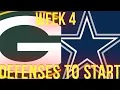 Defenses DST To Start Week 4 Fantasy Football