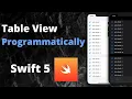 Swift 5 Create TableView Programmatically Xcode 11 2020 - Swift iOS Development