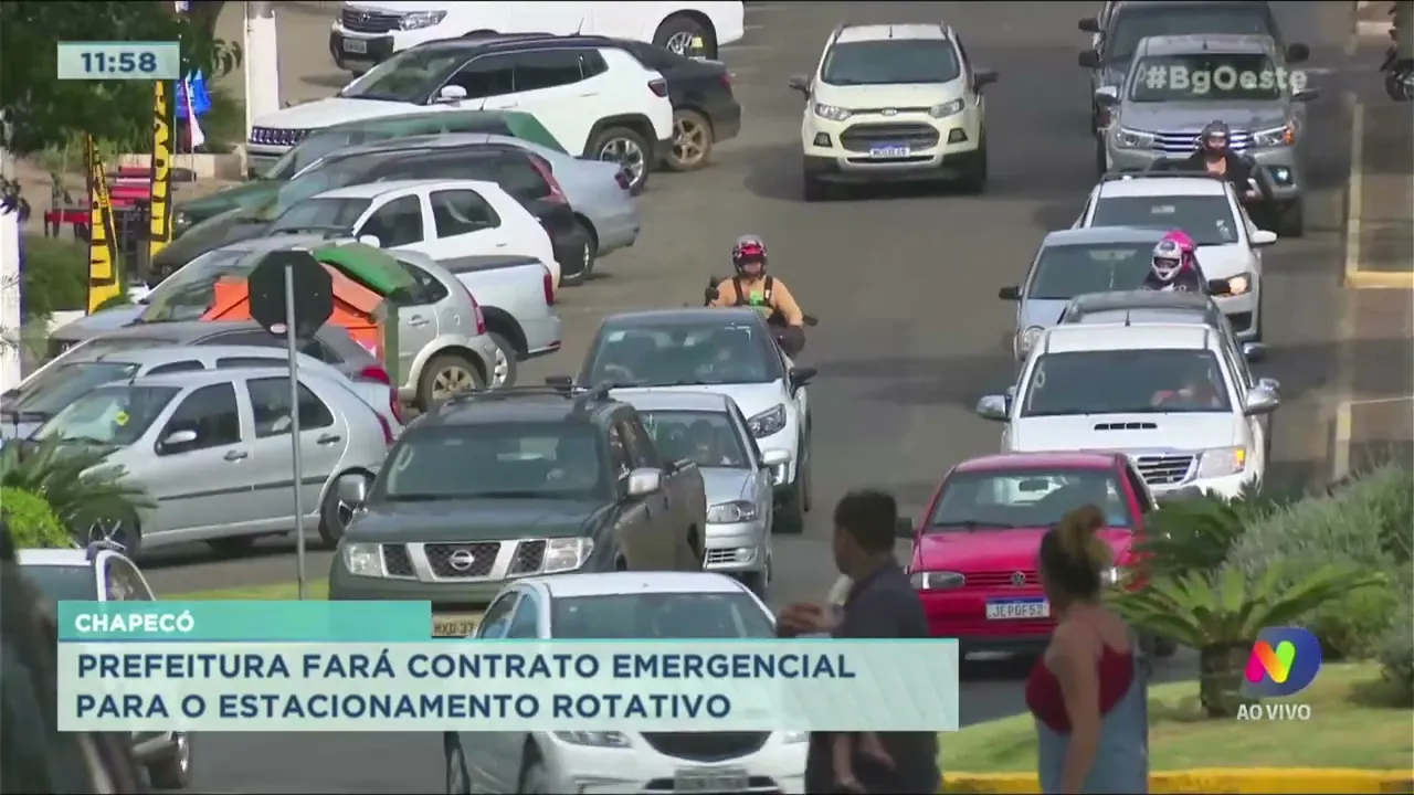 Prefeitura de Chapecó fará contrato emergencial para o estacionamento rotativo