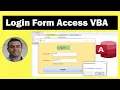 How to create login form in Microsoft Access VBA