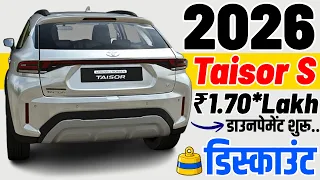 ₹20K छुट में लाओ Taisor | Toyota Taisor S MT Offer On-Road Price 2026 | Downpayments