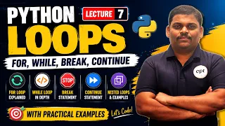 Python Loops For While Break Continue Complete Python Course Lecture 7