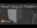 How to Reset Viewport Orbit Rotation Put Object in Focus in Blender
