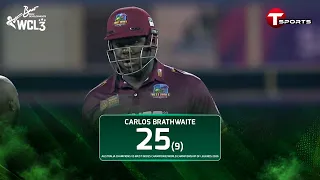 Carlos Brathwaite displayed a dazzling knock of 25 runs off just 9 balls at a strike rate of 277