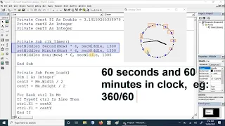 make analog clock in vb Visual Basic Tutorial