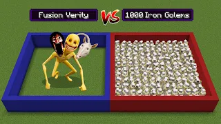 Can Fusion Verity + SARAAH + Creepy Horse beat 1000 Iron Golems in Minecraft?