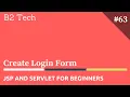 JSP and Servlet C Tutorial - Create Login Form