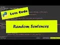 Playful Python Generating random sentences