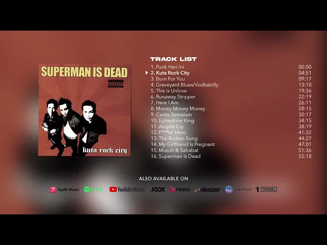 Download MP3 Superman Is Dead - Kuta Rock City (Full Album Stream)