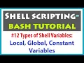 Shell Scripting - Types of Variables in Linux Linux Bash Script Bash Scripting for Beginners