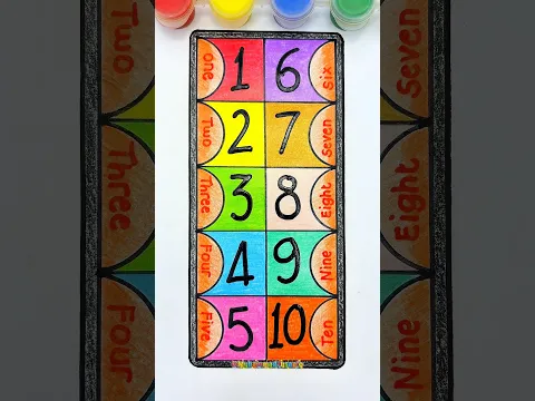 Drawing and Painting Numbers 1 to 10 for Kids 🖌️ #shorts #education #learning #learn