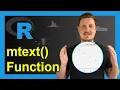 mtext Function in R Example Write Add Text to Margins of Plot Change Size Position Color