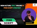 Now actual OHLC values in pine script strategy Tutorial In Hindi Pro Trading Art