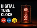 Retro-Style Digital Tube Clock HTML CSS JavaScript Project