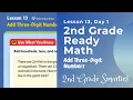 2nd Grade Ready Math Lesson 13 Day 1 Add Three-Digit Numbers