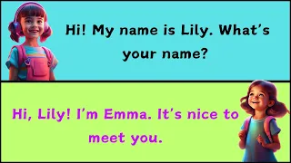 Speak With Kids Meet Two Friends Fun English Conversation For Kids Learn English With Lily Emma  Speak With Kids Meet Two Friends Fun English Conversation For Kids Learn English With Lily Emma