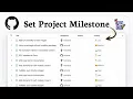 How to create a milestone in a GitHub project