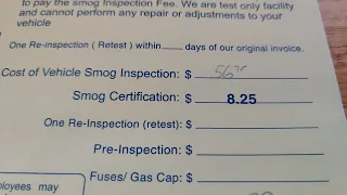 How much it cost to get my California Smog Check 56 75 8 25 cert Coupon takes the price down