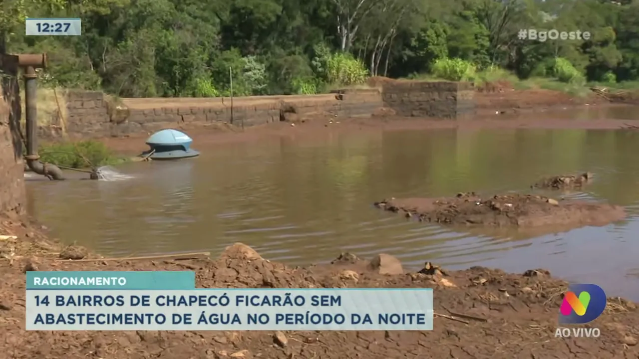Racionamento: 14 bairros de Chapecó ficarão sem abastecimento de água no período da noite