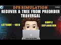 Recover a Tree From Preorder Traversal Easy DFS Simulation Leetcode 1028 codestorywithMIK