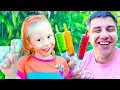 Download Lagu Nastya and dad open boxes with surprises to learn the alphabet.