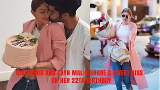 Download Gigi Hadid and Zayn Malik share a sweet kiss  on her 22th birthday MP3
