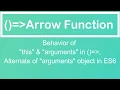 JavaScript Tutorial Arrow Function