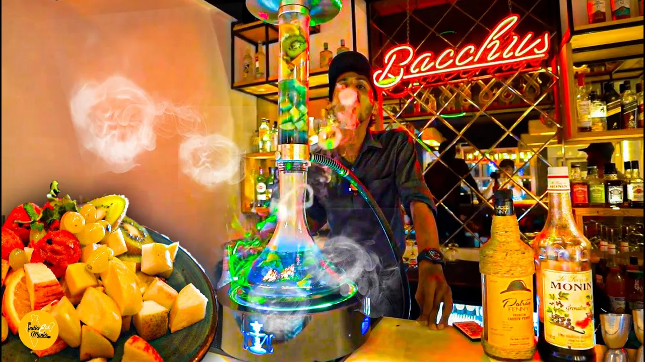 Biggest Goa Magical Fruits Feni Hookah Making At Bacchus Rs. 2800/- Only l Goa Street Food