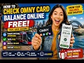 How to check Omny card balance online free