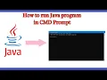 How to run java program in cmd prompt Run Program in notepad