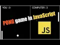 Pong game in JavaScript