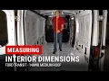 Ford Transit 148WB Mid Roof Cargo Van Interior Measurements