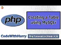 Creating a Table in MySQL using php PHP Tutorial
