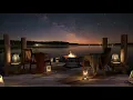 The Sound of fire pit and Nature at the Dock on a Calm Lake on an Autumn Night - 8 Hours campfire