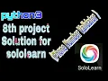 python3 8th project Solution for sololearn Phone number Validator intersting