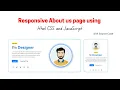 Responsive About Us Page Using HTML CSS and JavaScript with Source Code MCA Waala