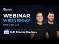 Content Routines Smarter Prompts Website Growth Ideas Membership Tips - Webinar Wednesday 228