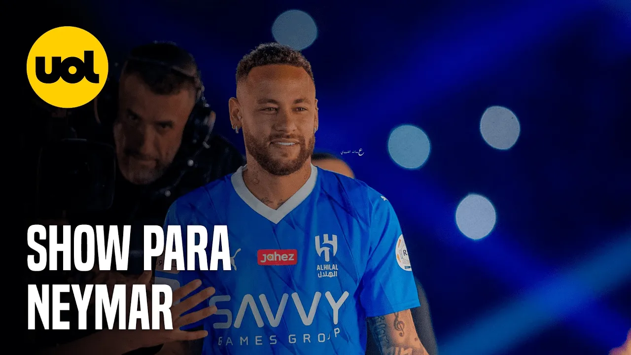 NEYMAR: APRESENTAÇÃO NO AL-HILAL TEM SHOW DE LUZES E DRONES