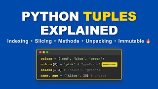 Python Tuples Visually Explained Python Tutorial for Beginners