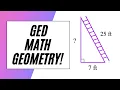 Solve 5 GED Geometry Problems