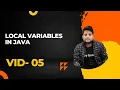 Local Variable in JAVA How To Declare or Initialize the Local Variable in Eclipse IDE