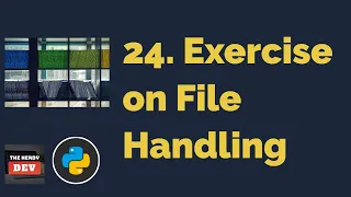 Exercise on File Handling Python Tutorials For Beginners