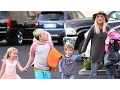 X17 EXCLUSIVE Tori Spelling And Her Kids Hit The Movies
