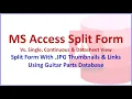 MS Access Split Form Design Using Guitar Parts Database