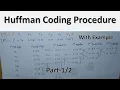 Huffman Coding Procedure with Example Part-