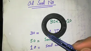 Oil Seal Numbers Urdu Hindi