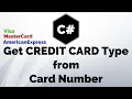 Get Credit Card Type Using Regex from Card Numbers C