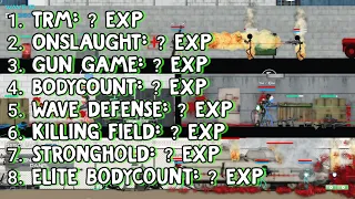 Which Game Mode in SWBS yields the most EXP